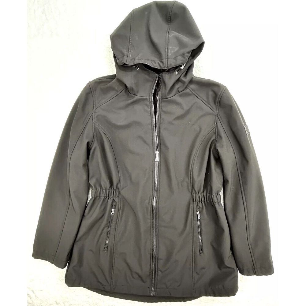 Lauren Ralph Lauren Black Soft Shell Jacket Hooded  Women's‎ Size L